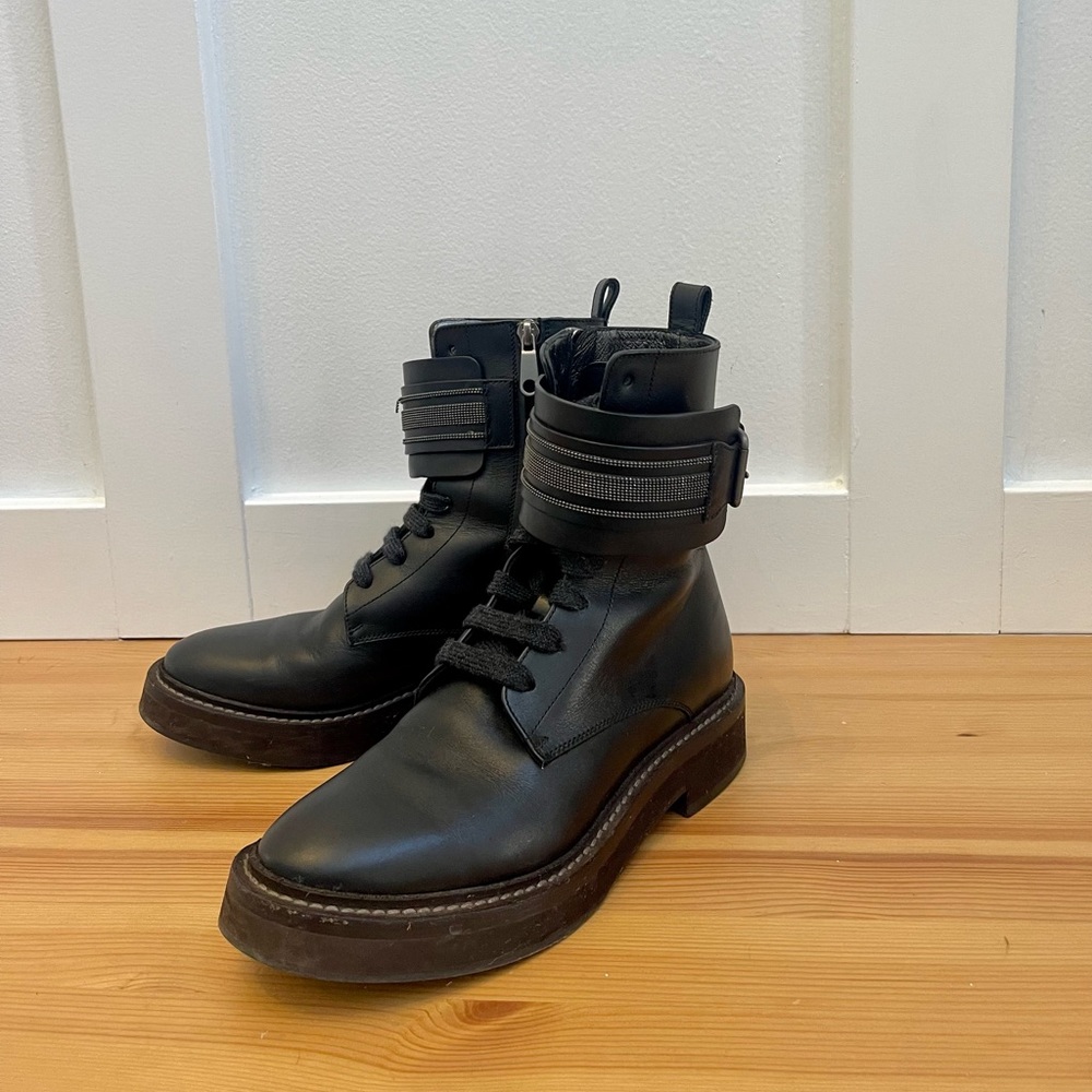 Brunello Cucinelli Combat Moto Boots